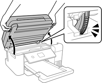 Opening the scanner unit from side